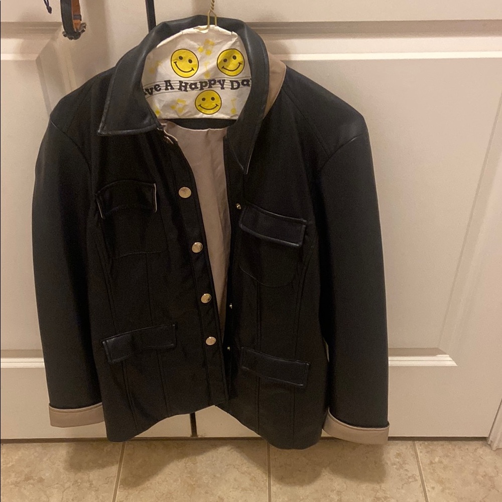 Black Pleather Coat from Chico’s